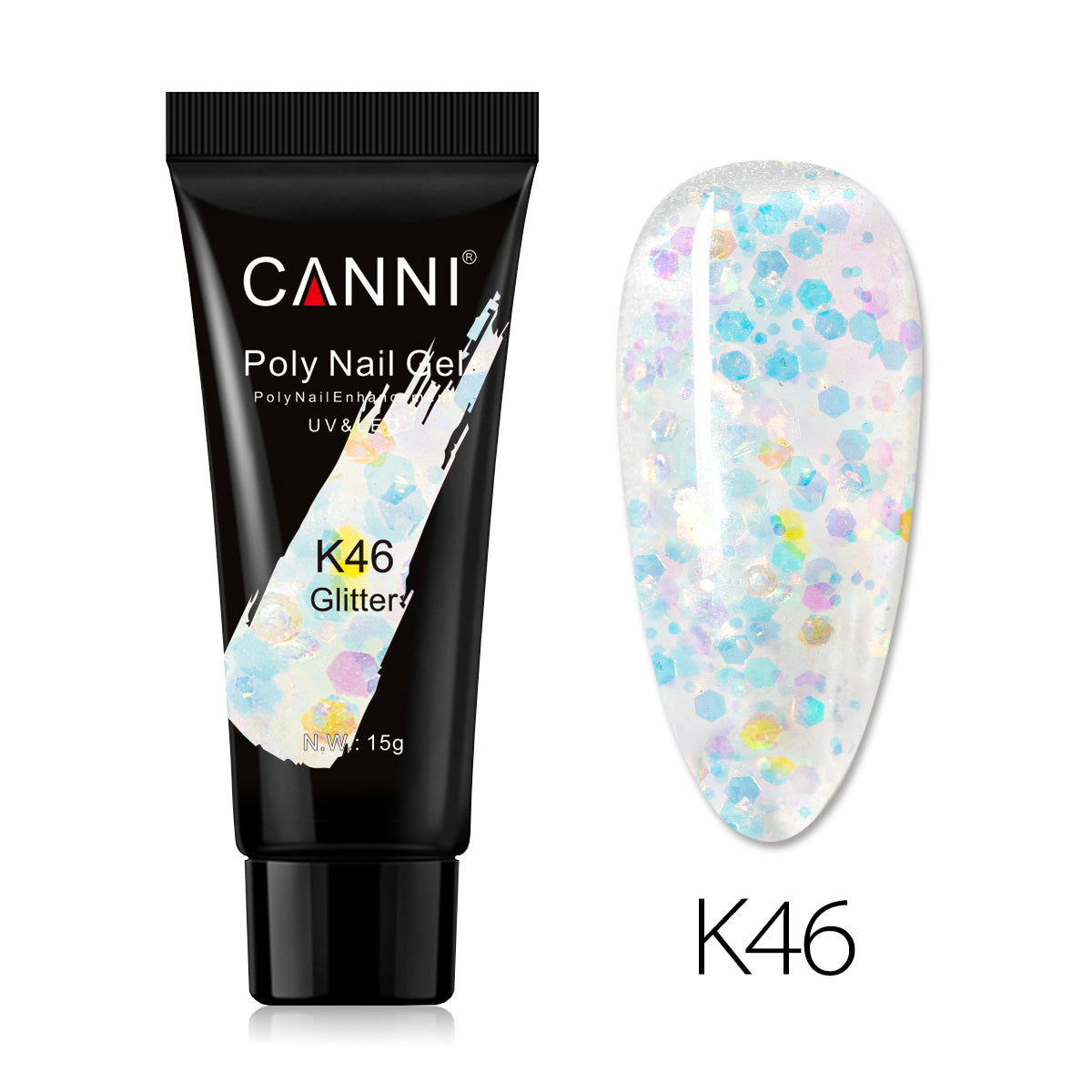 CANNI 15ml Poly Gel UV LED Soak Off Nail Extension Builder Gel False Nails