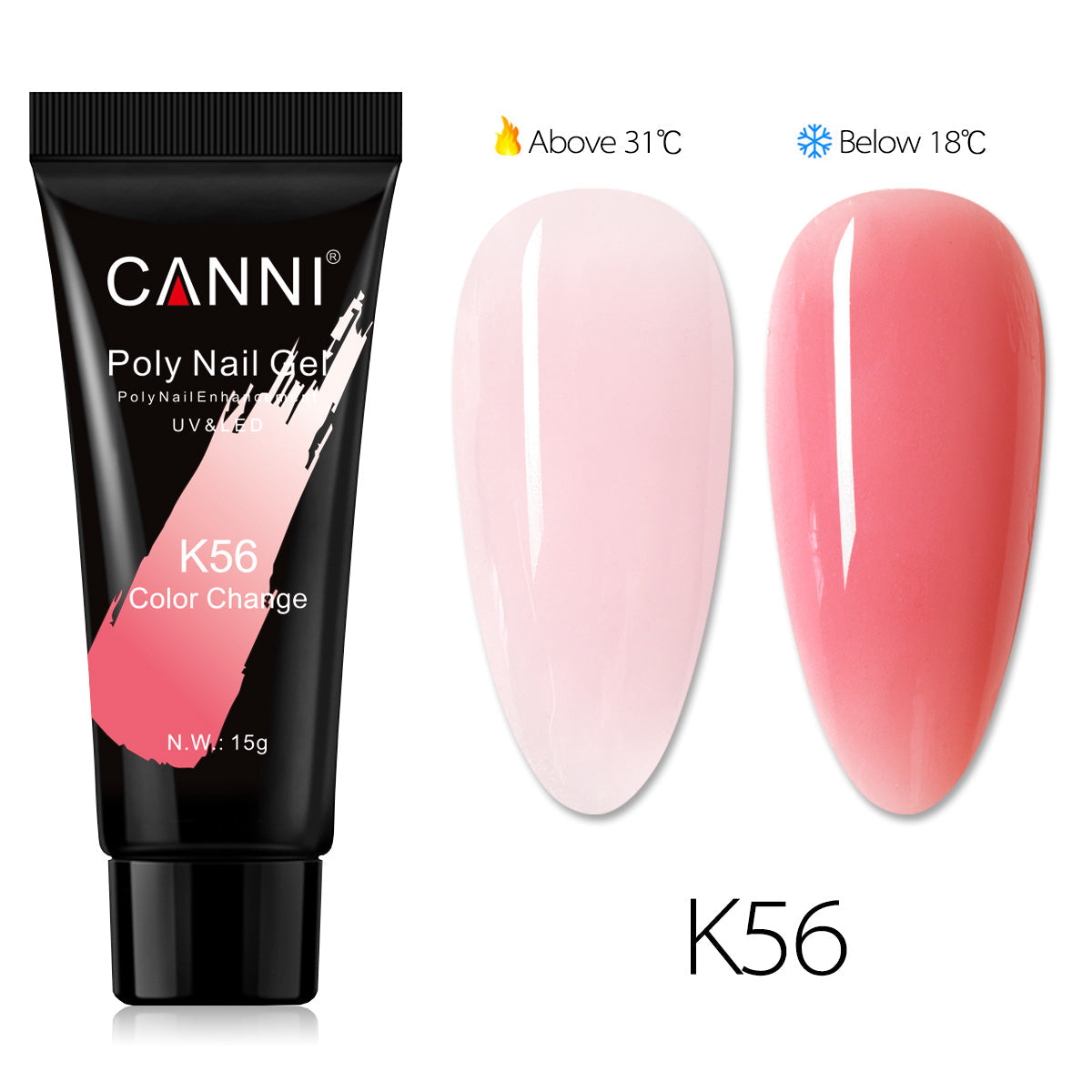 CANNI 15ml Poly Gel UV LED Soak Off Nail Extension Builder Gel False Nails