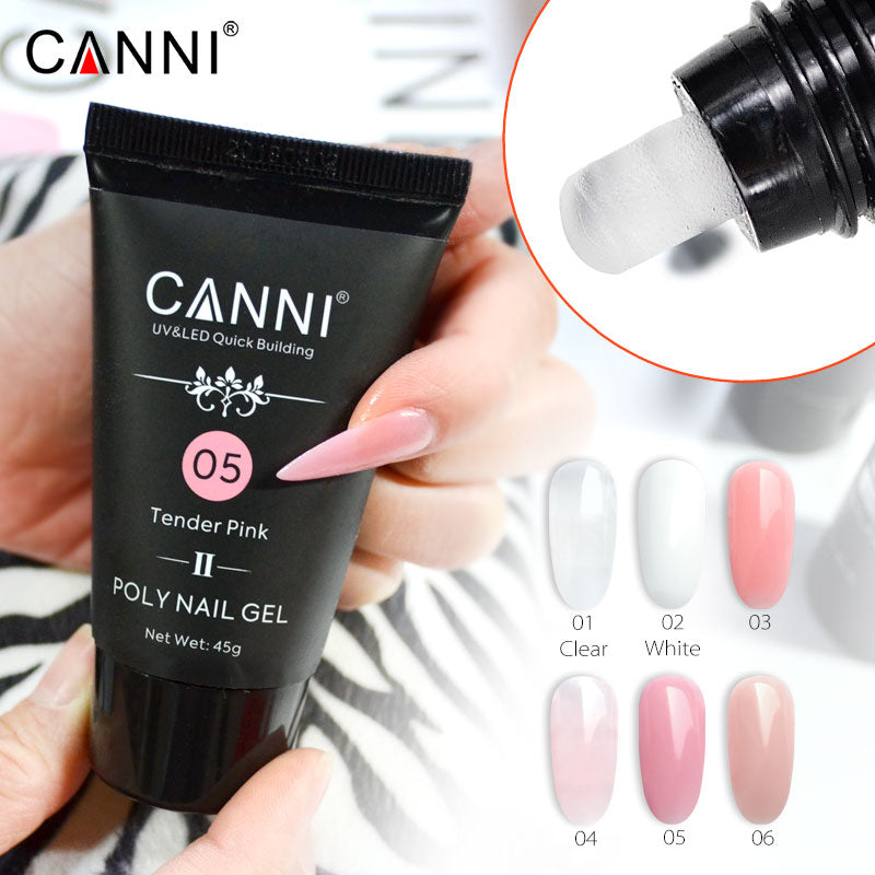 CANNI 45g Poly Gel II Quick Building Natural Nail Extension Gel Camouflage UV/LED