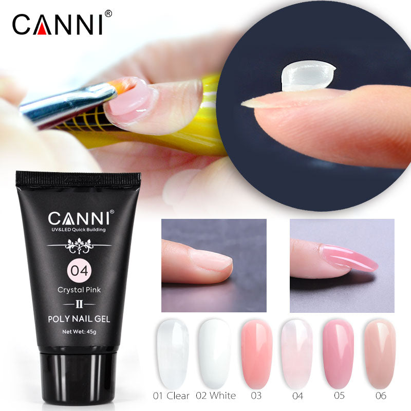 CANNI 45g Poly Gel II Quick Building Natural Nail Extension Gel Camouflage UV/LED