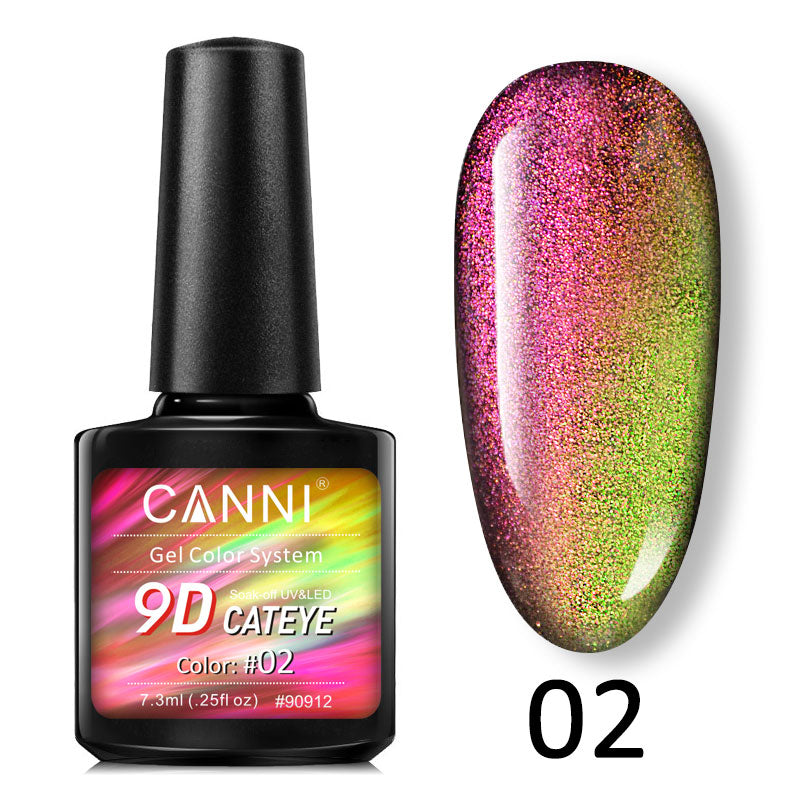 CANNI® 9D Cat Eye Nail Gel Polish Galaxy Magnetic UV / LED Soak Off