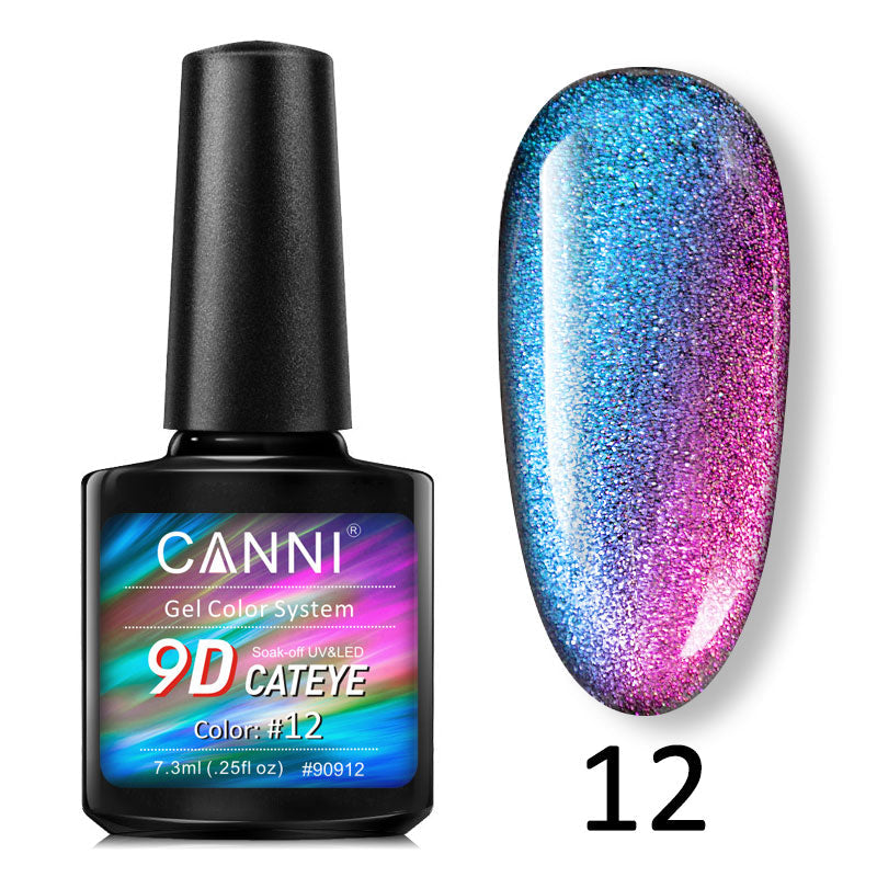 CANNI® 9D Cat Eye Nail Gel Polish Galaxy Magnetic UV / LED Soak Off