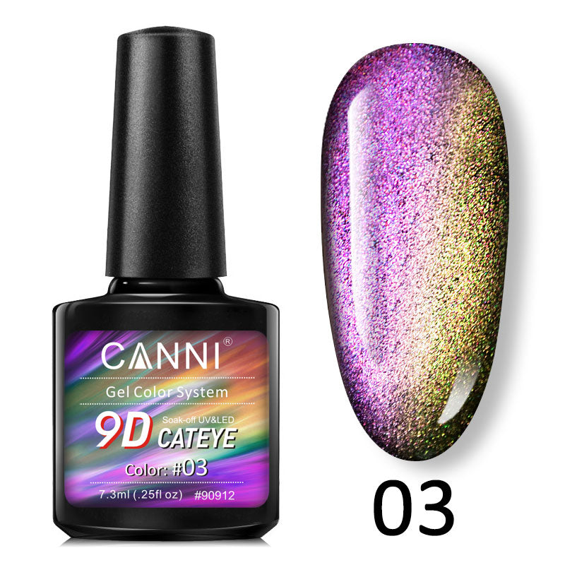 CANNI® 9D Cat Eye Nail Gel Polish Galaxy Magnetic UV / LED Soak Off