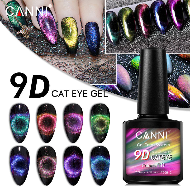 CANNI® 9D Cat Eye Nail Gel Polish Galaxy Magnetic UV / LED Soak Off