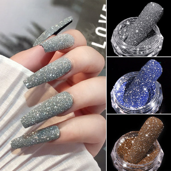 CANNI Diamond Nail Shiny Glitter Powder Decoration Reflected Pigment Dust Box
