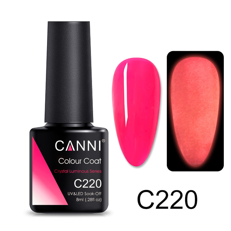 CANNI® Glow Crystal Luminous Series Nail Gel Polish Varnish Soak Off UV LED - 8ML