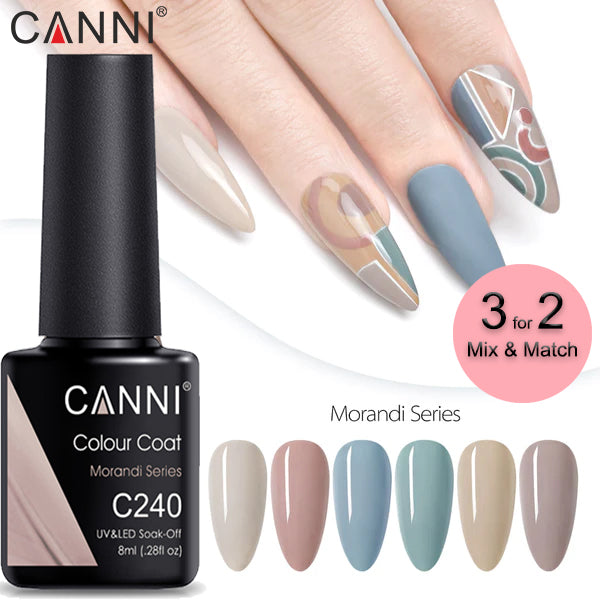 CANNI® Grey Morandi Series Nail Gel Polish Varnish Soak Off UV LED - 8ML