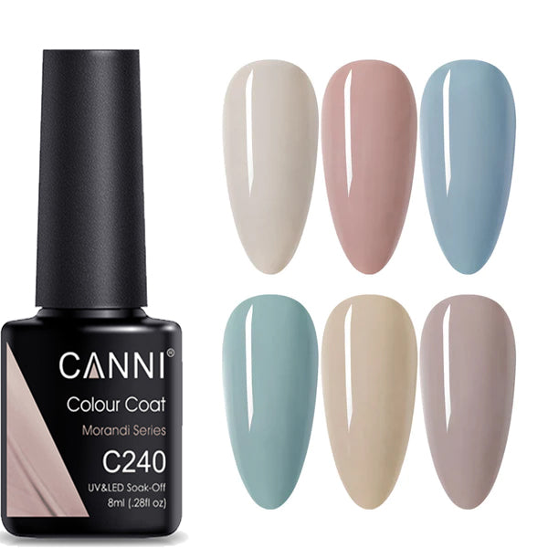 CANNI® Grey Morandi Series Nail Gel Polish Varnish Soak Off UV LED - 8ML