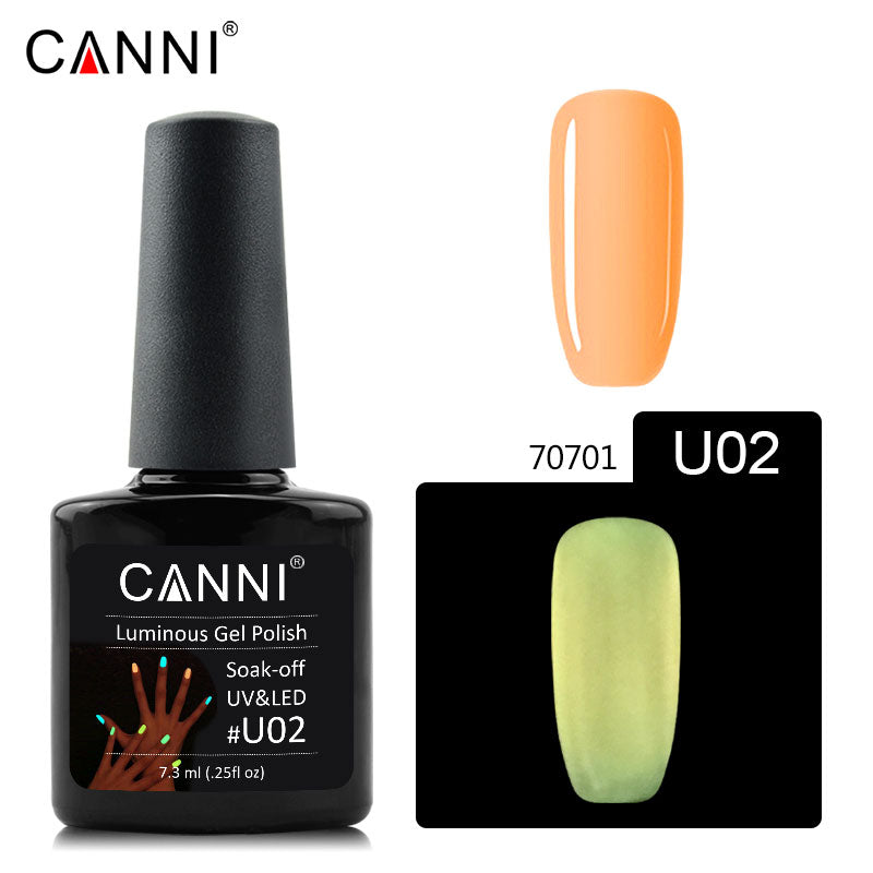 CANNI Luminous Gel Polish Glow in the Dark Soak off Nail Art UV / LED Gel