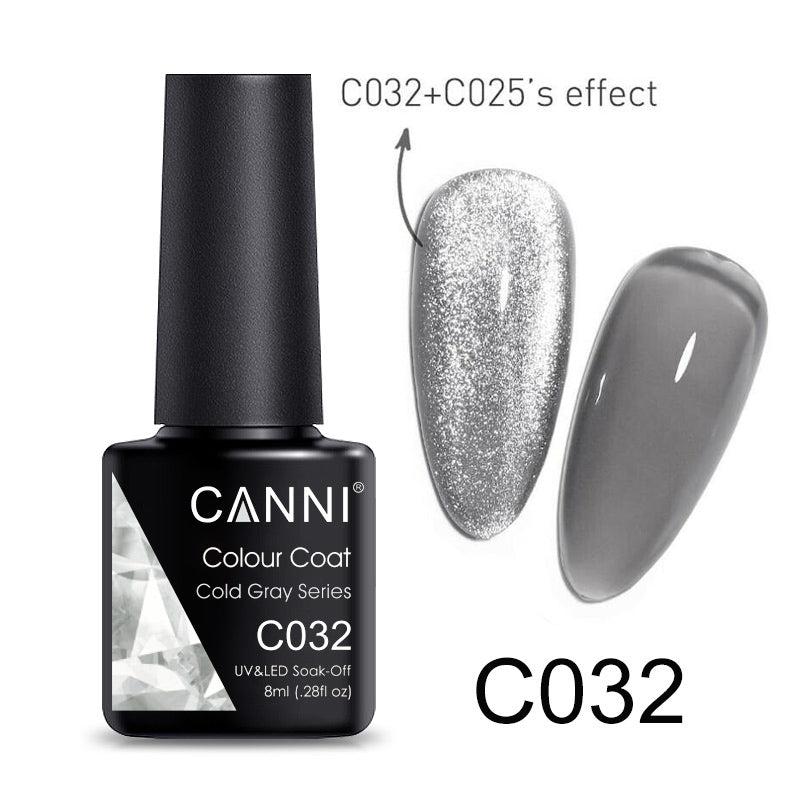 CANNI Luxury Lite UV / LED Nail Gel Varnish - 8ml (Shade C001 - C072)