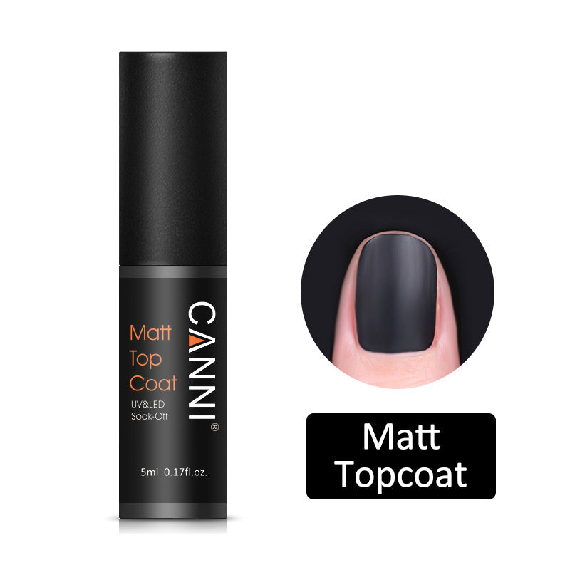 CANNI Matte / Non Cleansing / Tempered / Rubber Top Coat / Base Coat - 5ml Bottle