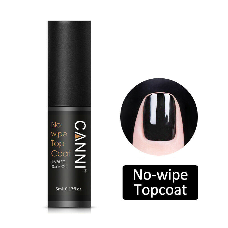 CANNI Matte / Non Cleansing / Tempered / Rubber Top Coat / Base Coat - 5ml Bottle