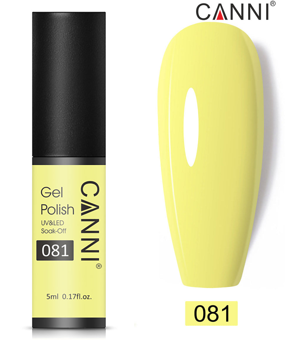 CANNI Nail Gel Polish Varnish Soak Off UV / LED Classic 5ml - Shade 01 to 100