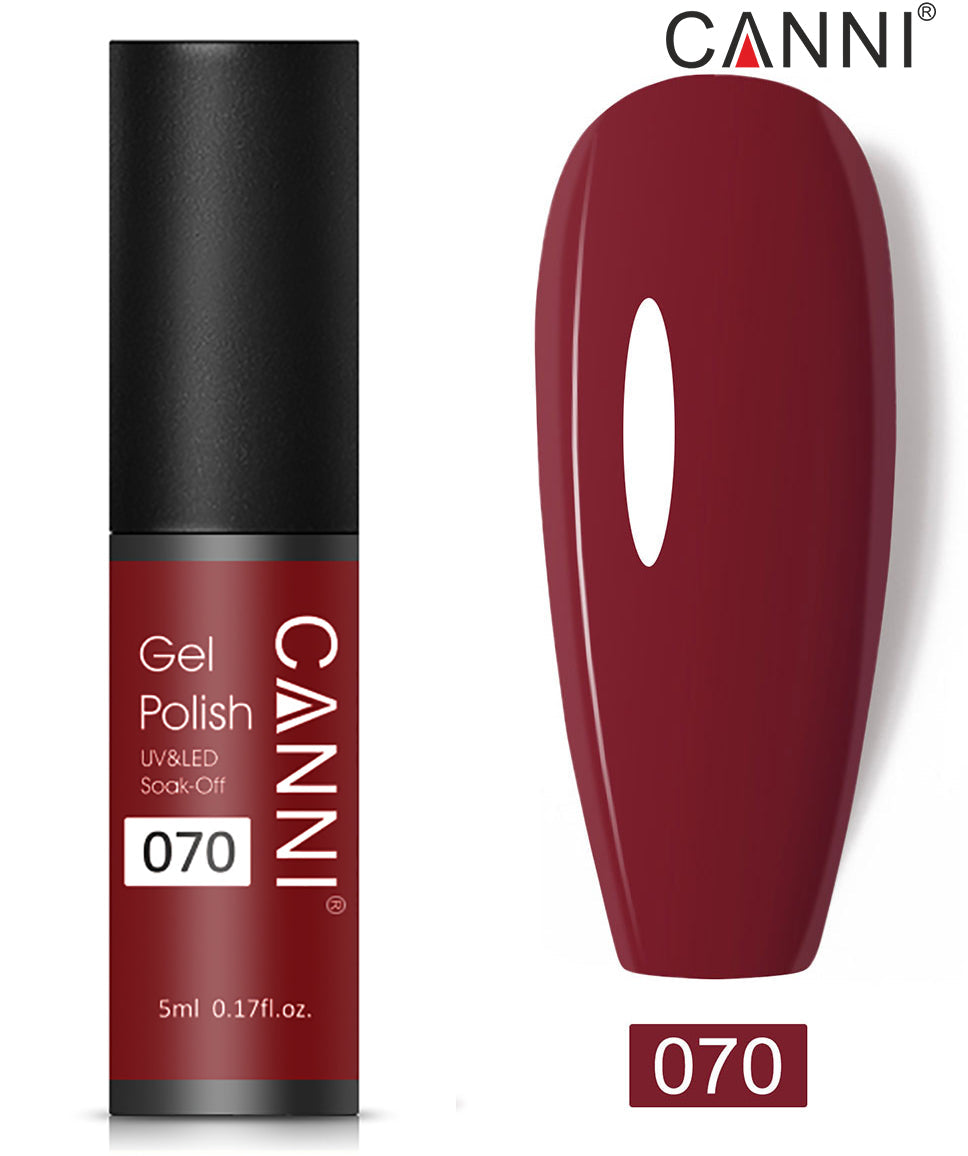 CANNI Nail Gel Polish Varnish Soak Off UV / LED Classic 5ml - Shade 01 to 100