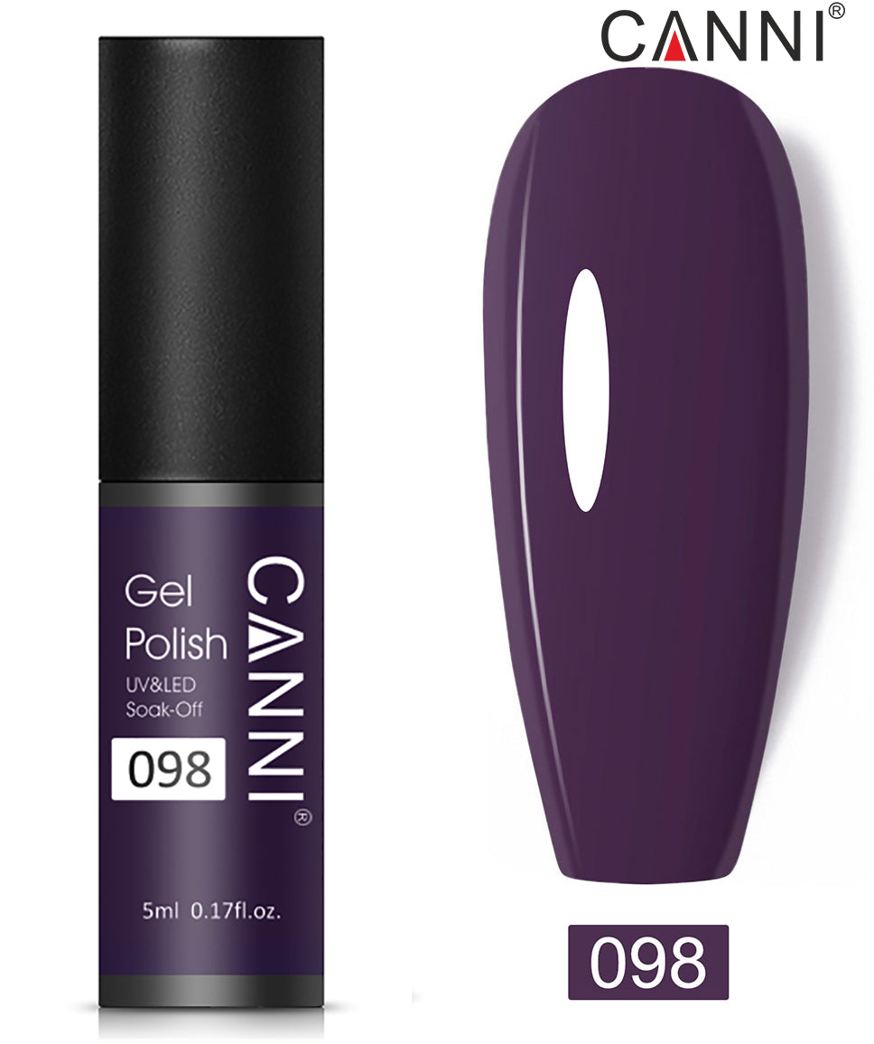 CANNI Nail Gel Polish Varnish Soak Off UV / LED Classic 5ml - Shade 01 to 100