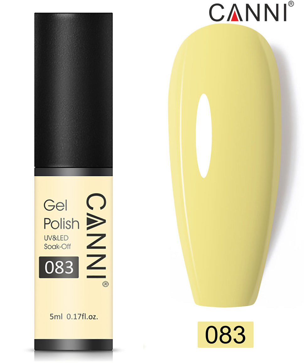 CANNI Nail Gel Polish Varnish Soak Off UV / LED Classic 5ml - Shade 01 to 100