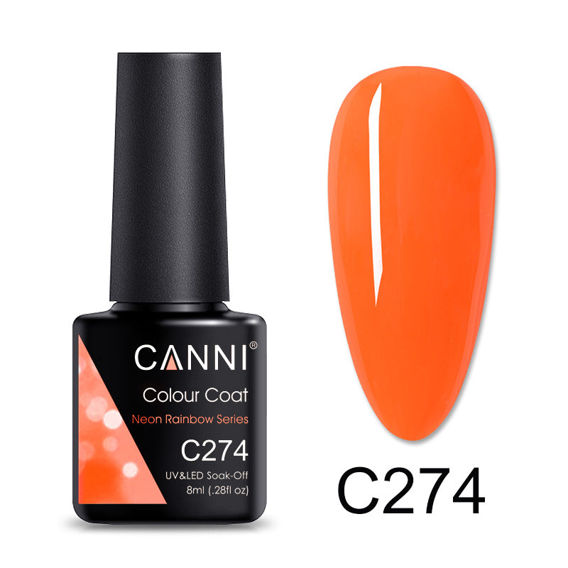 CANNI® Neon Rainbow Series Nail Gel Polish Varnish Soak Off UV LED - 8ML