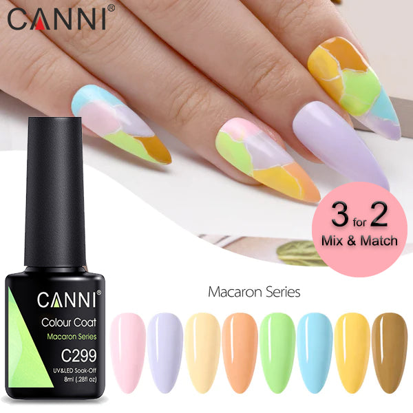 CANNI® Pastel colour Macaron Series Nail Gel Polish Varnish Soak Off UV LED -8ML