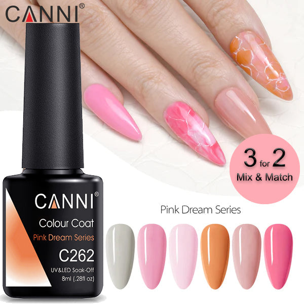 CANNI® Pink Dream Series Nail Gel Polish Varnish Soak Off UV LED - 8ML