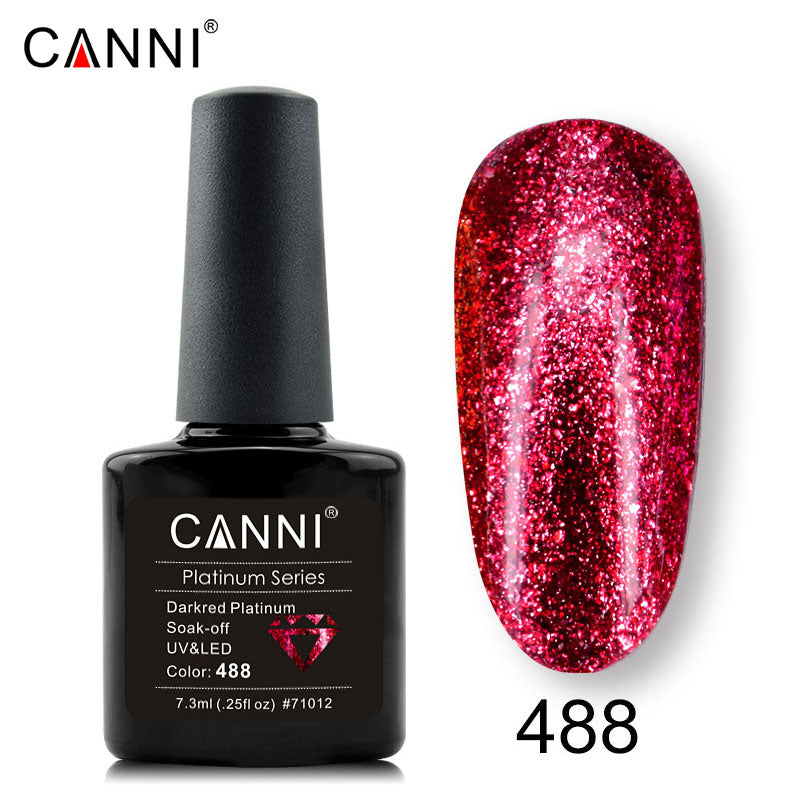 CANNI Platinum Gel Polish UV LED Nail Art Starry Glitter Diamond Effect