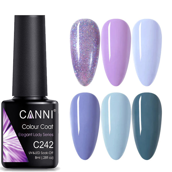 CANNI® Purple Elegant Lady Series Nail Gel Polish Varnish Soak Off UV LED - 8ML