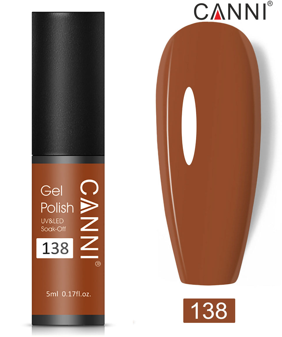 CANNI Soak Off UV Nail Gel Polish Classic 5ml - Shade 101 to 200