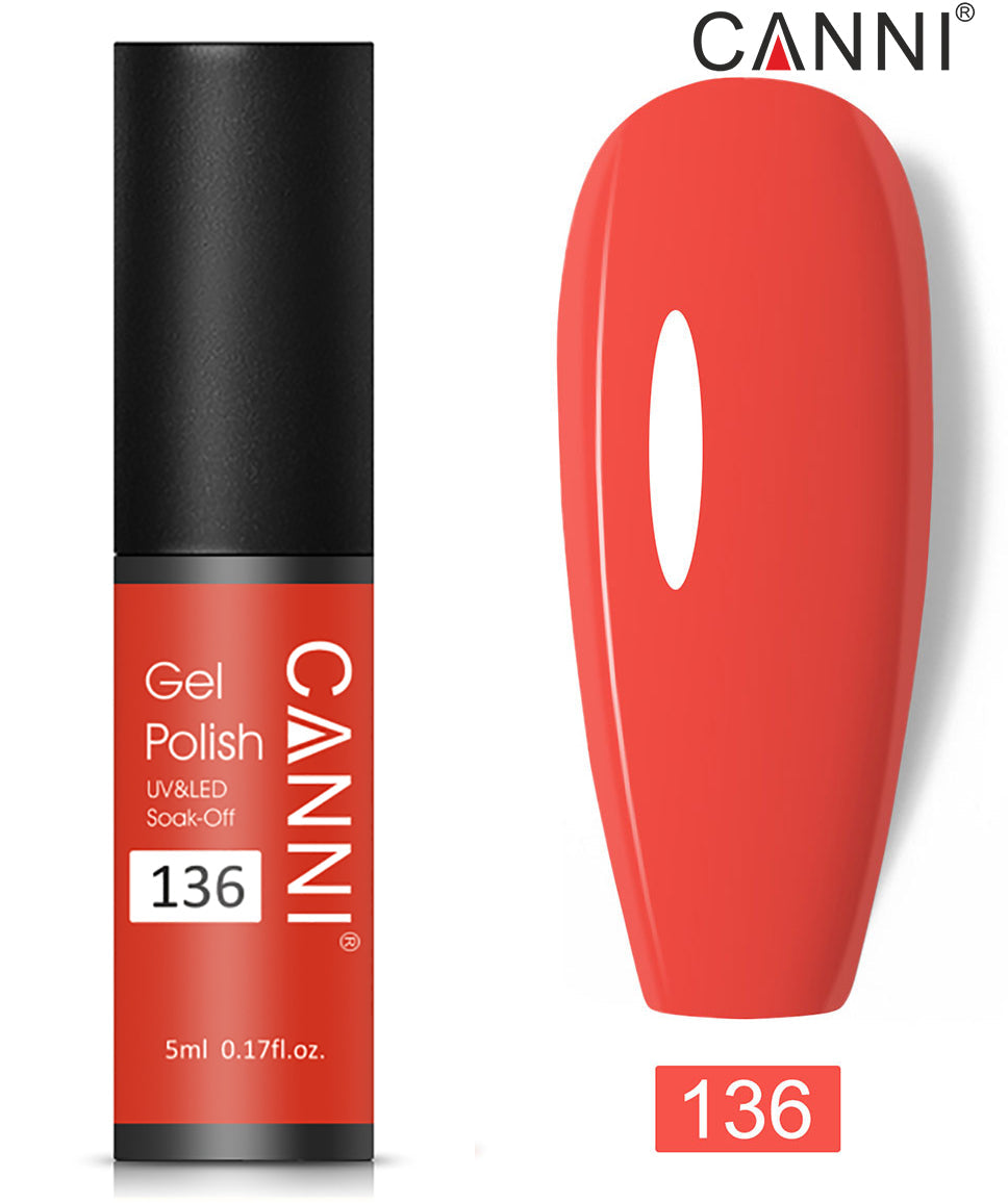 CANNI Soak Off UV Nail Gel Polish Classic 5ml - Shade 101 to 200