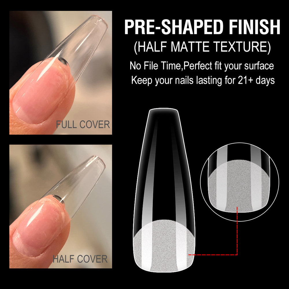CANNI Clear Square - Soft Gel False Nail Tips
