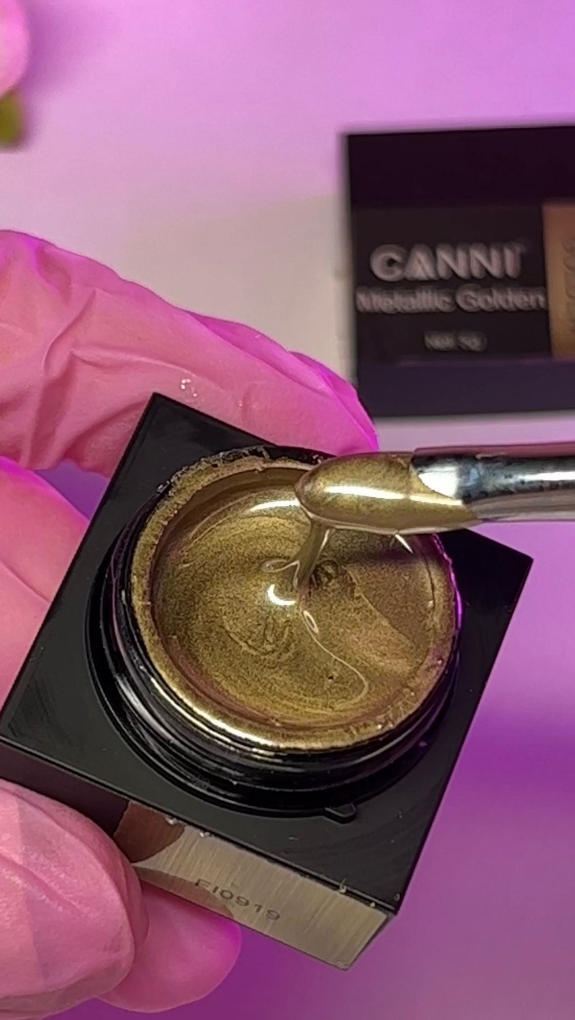 CANNI® Sparkling Metallic Mirror Gel Nail Polish Gold / Silver