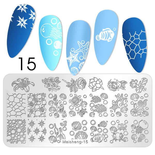 CANNI Stamping Gel Templates, Stamper and Scraper