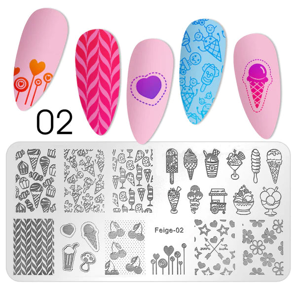 CANNI Stamping Gel Templates, Stamper and Scraper