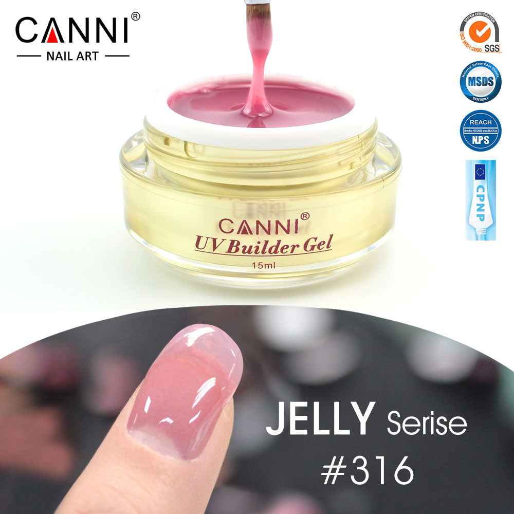 CANNI UV Builder Gel Camouflage Cover Pink Nude White Nails Extension 25 Colours