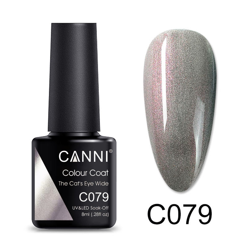 CANNI UV/LED Nail Gel Bundle of 6 bottles - Cats Eye Wide Series for glamorous nails