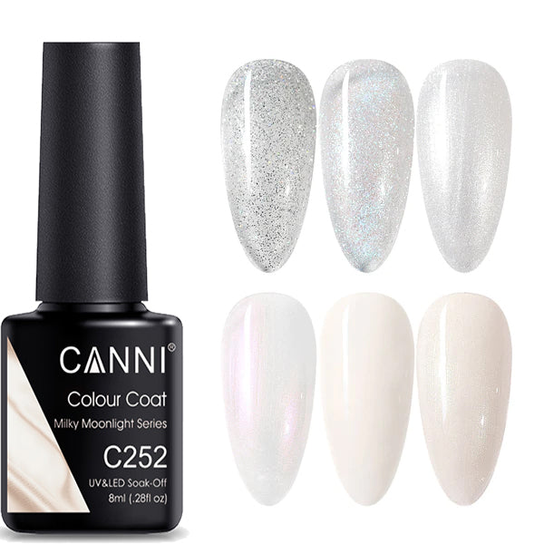 CANNI® White Milky Moonlight Series Nail Gel Polish Varnish Soak Off UV LED - 8ML