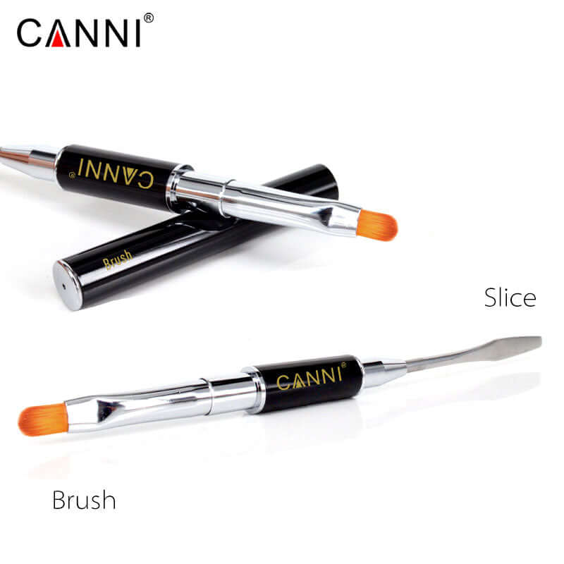 CANNI 2in1 Nail Art Design 2 Side PolyGel Brush Slice Pen For Nail Extension Acrylic Nails
