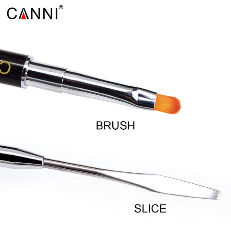 CANNI 2in1 Nail Art Design 2 Side PolyGel Brush Slice Pen For Nail Extension Acrylic Nails