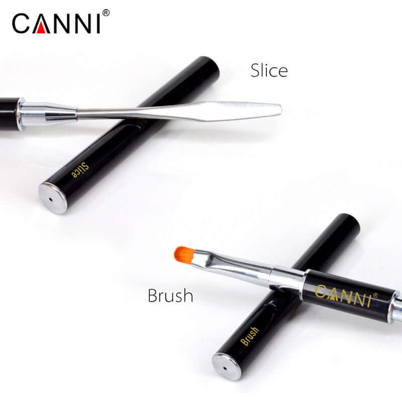 CANNI 2in1 Nail Art Design 2 Side PolyGel Brush Slice Pen For Nail Extension Acrylic Nails