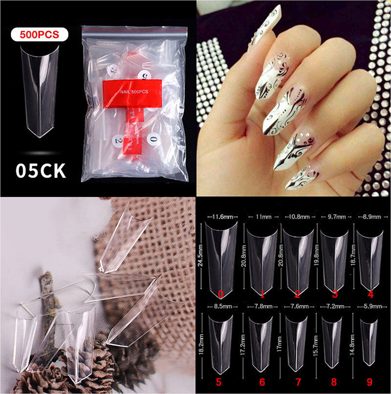 CANNI 500 Pieces Ferrari False Fake Nail Tips