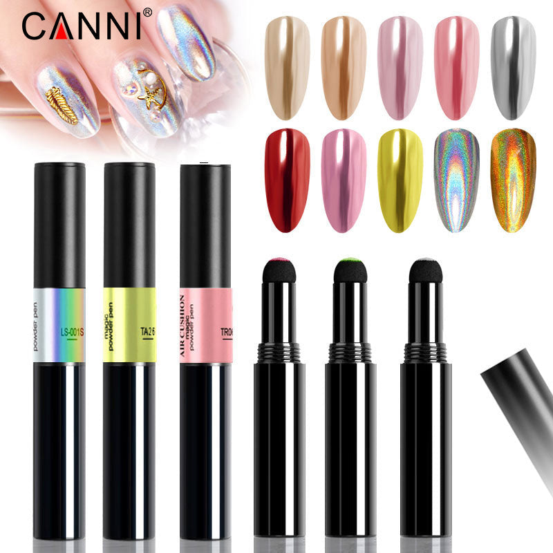 CANNI Air Cushion Magic Mirror Powder Pen Chrome Gold Pink Red Effect Pigment