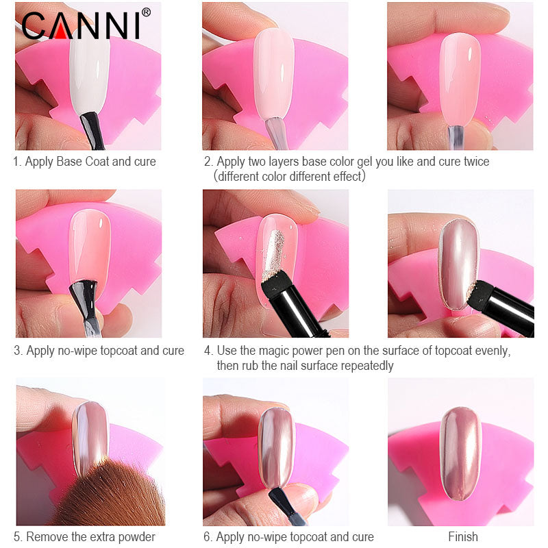 CANNI Air Cushion Magic Mirror Powder Pen Chrome Gold Pink Red Effect Pigment