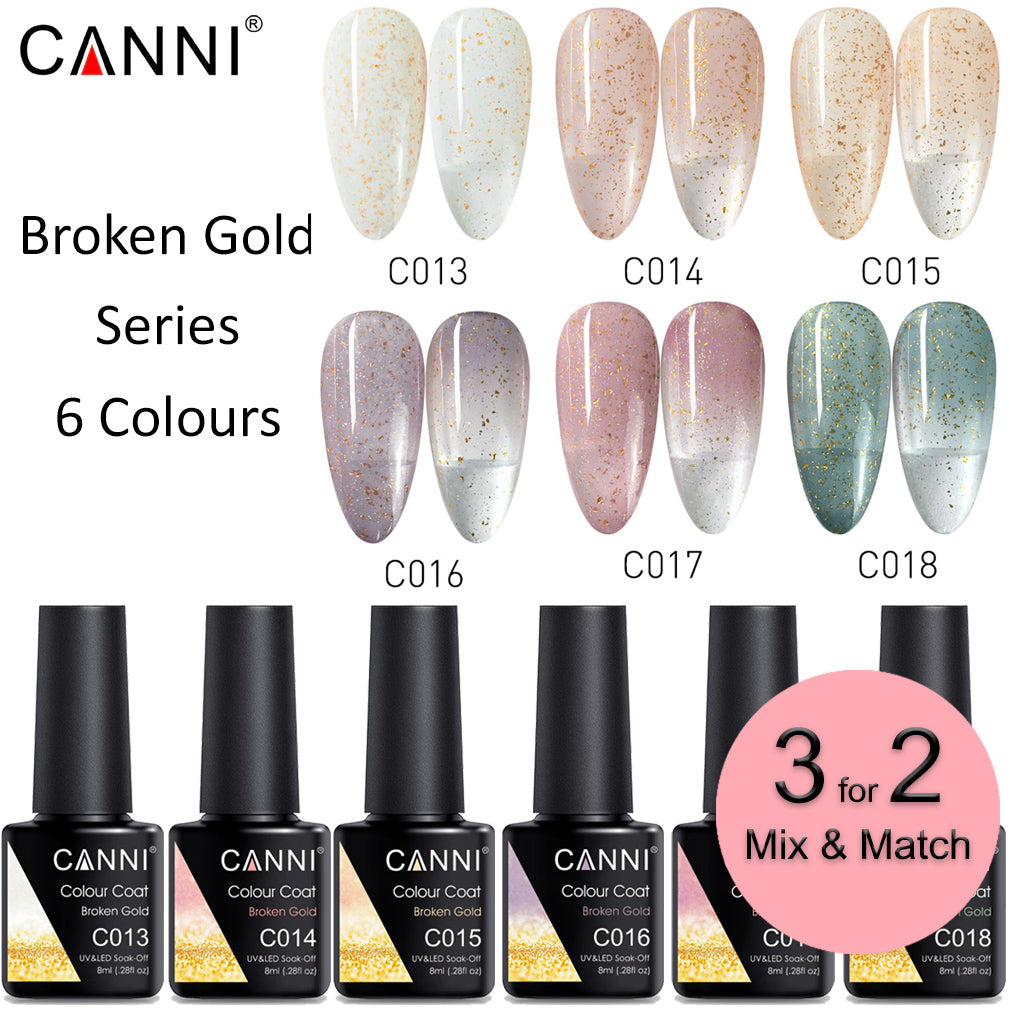 CANNI Broken Gold Series UV Nail Gel Varnish - 8ml