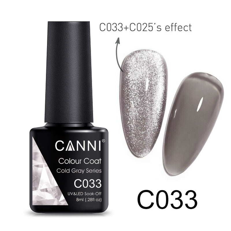 CANNI Cold Grey Series Series UV Nail Gel Polish - 8ml