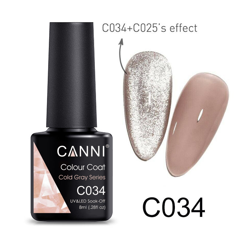 CANNI Cold Grey Series Series UV Nail Gel Polish - 8ml