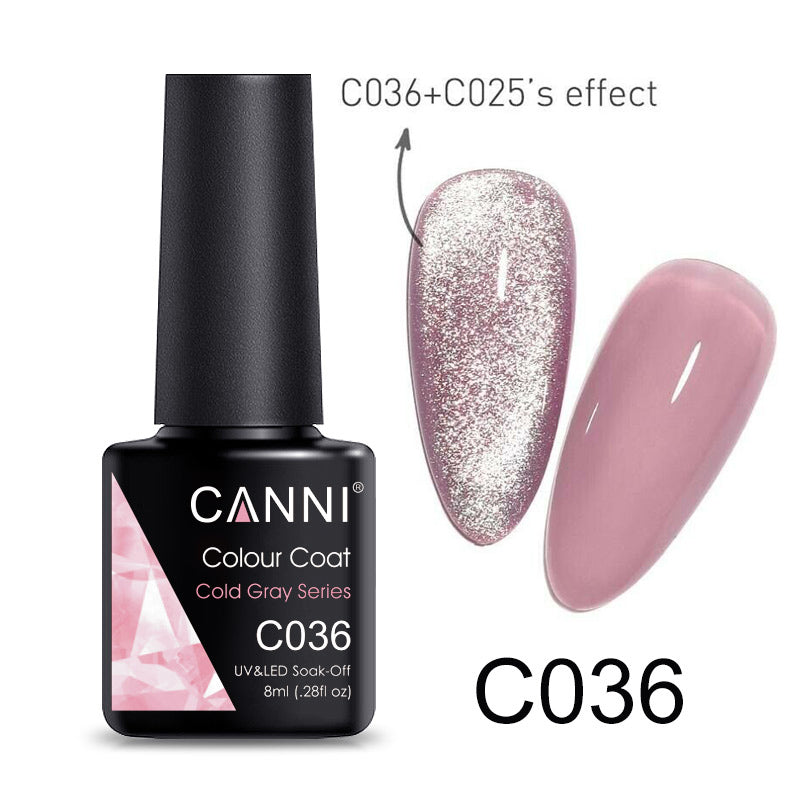 CANNI Cold Grey Series Series UV Nail Gel Polish - 8ml