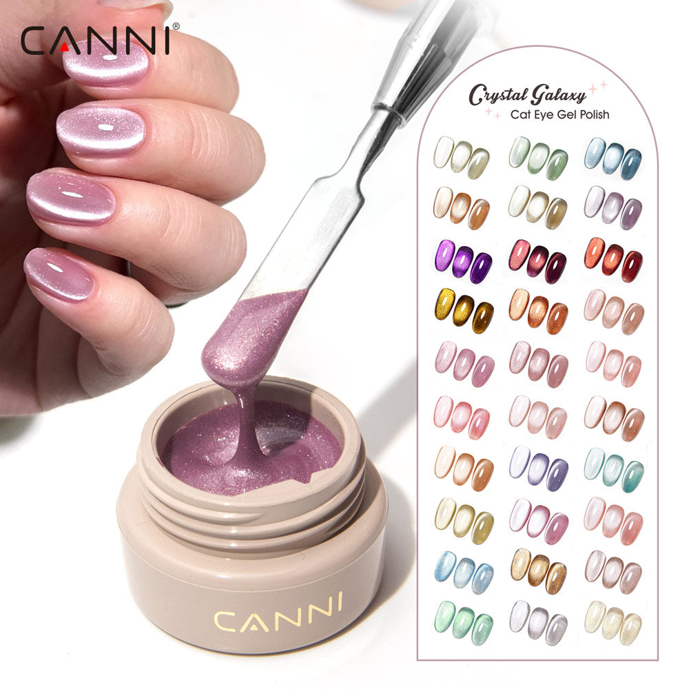 CANNI Crystal Galaxy Cat Eye Soak Off Nail Art Gel Paint - 5ml Jar