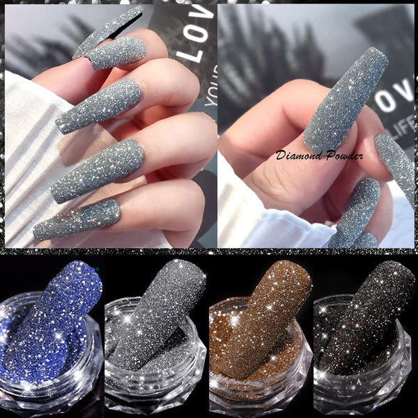 CANNI Diamond Nail Shiny Glitter Powder Decoration Reflected Pigment Dust Box