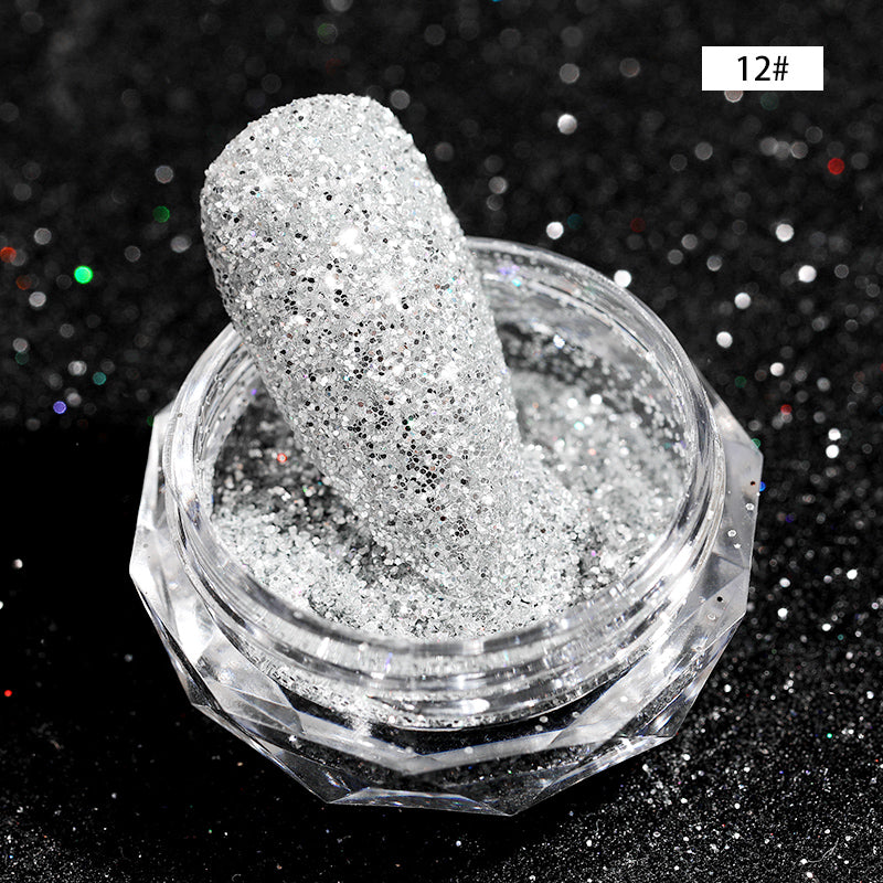 CANNI Diamond Nail Shiny Glitter Powder Decoration Reflected Pigment Dust Box