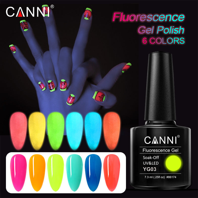 CANNI Fluorescence UV LED Soak Off Nail Gel Polish Series