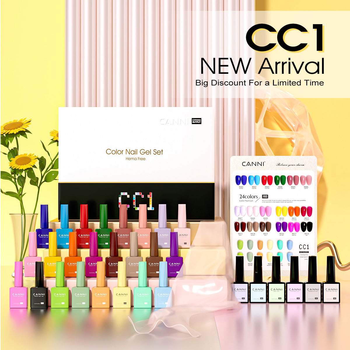 CANNI HEMA FREE 30pcs Nail Gel Polish Kit - CC1