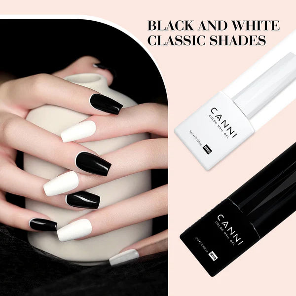 CANNI Hema Free Bundle of White and Black Nail Gel